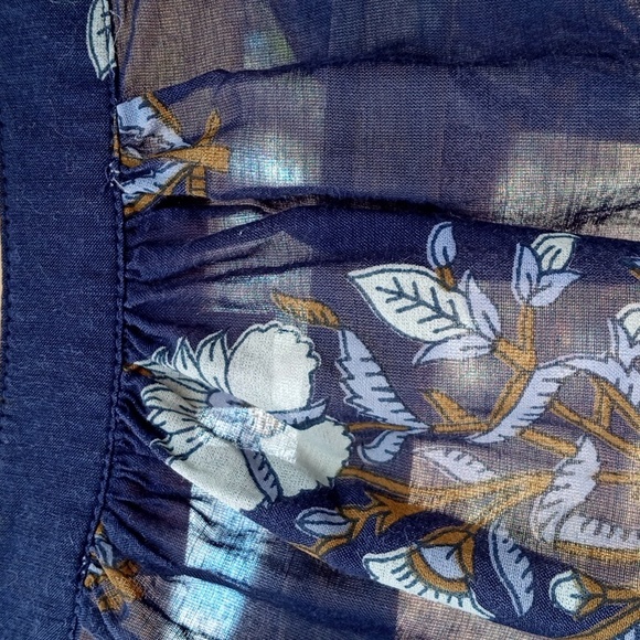 LOFT cotton rayon sheer oversized top Sm - Picture 7 of 11